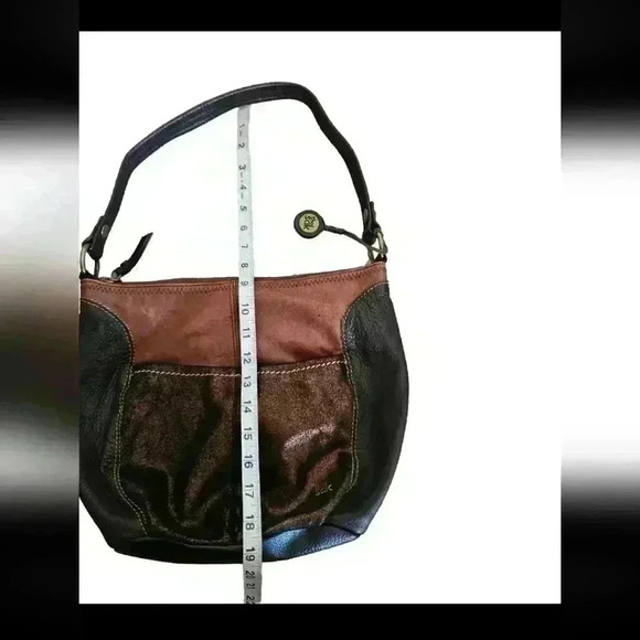 The Sak Brown Metallic Leather Hobo Colorblock Teak Multi Bag - Picture 13 of 14